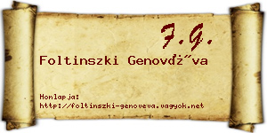 Foltinszki Genovéva névjegykártya